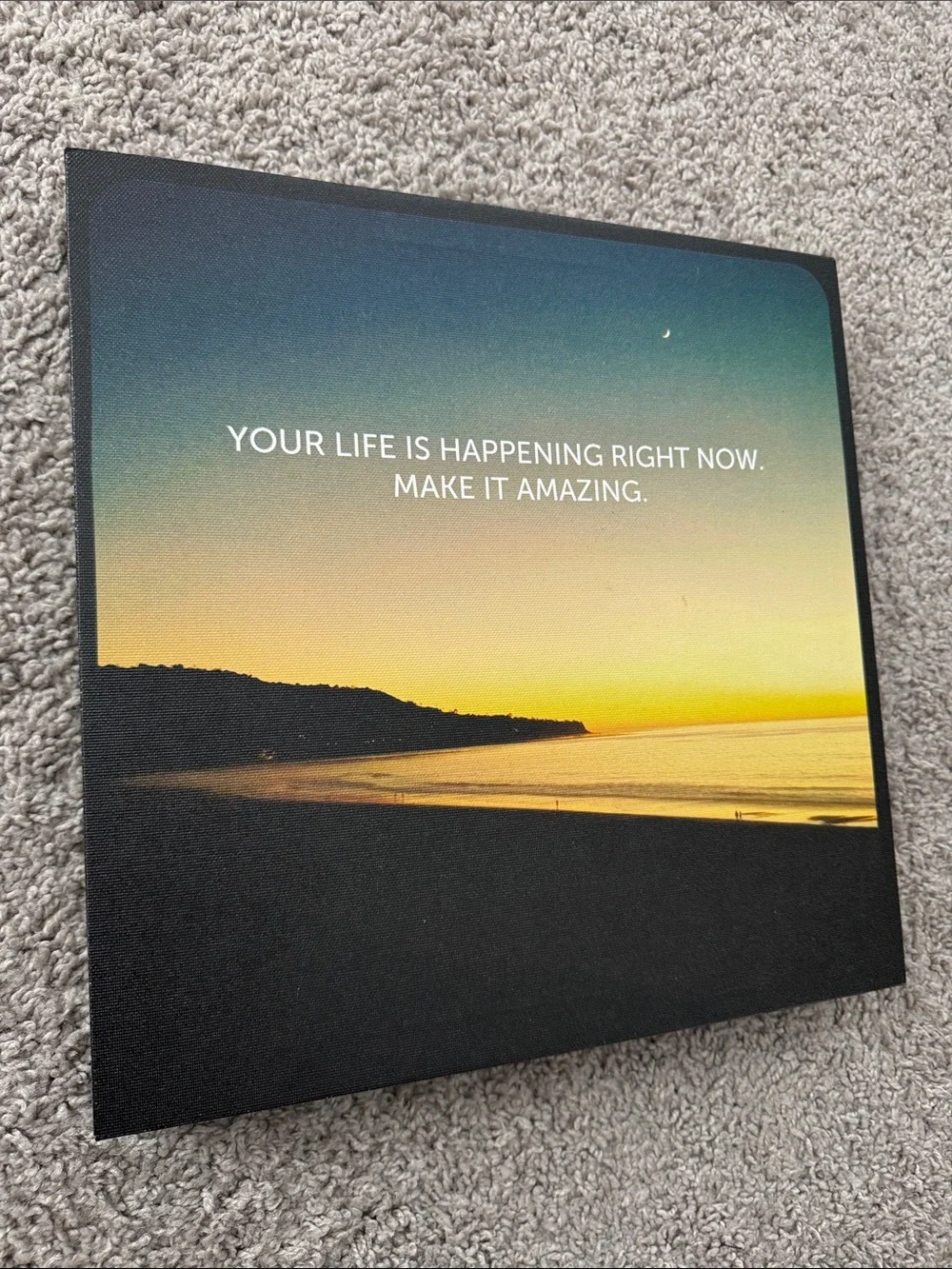 Coastal Motivational Wall Plaque - Yellow & Blue Gradient